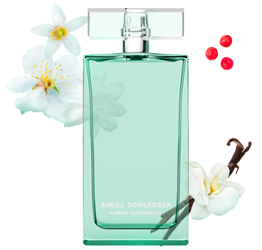femme naturelle flacone con note olfattive