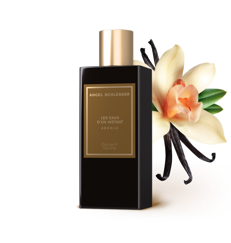 Angel Schlesser Parfums boccetta Opulent Vanilla con fiore di Vaniglia
