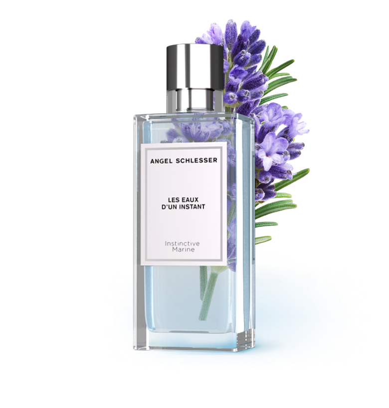 Angel Schlesser Parfums boccetta Instinctive marine con fiore di lavanda