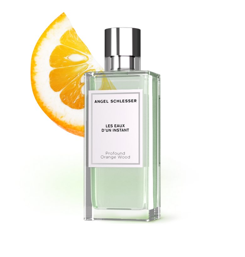 Angel Schlesser Parfums boccetta Profound orange wood con spicchio d'arancia