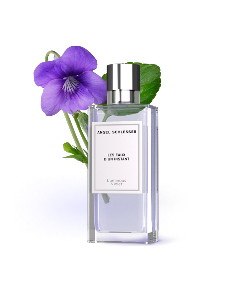 Angel Schlesser parfums boccetta Luminous Violet con violetta