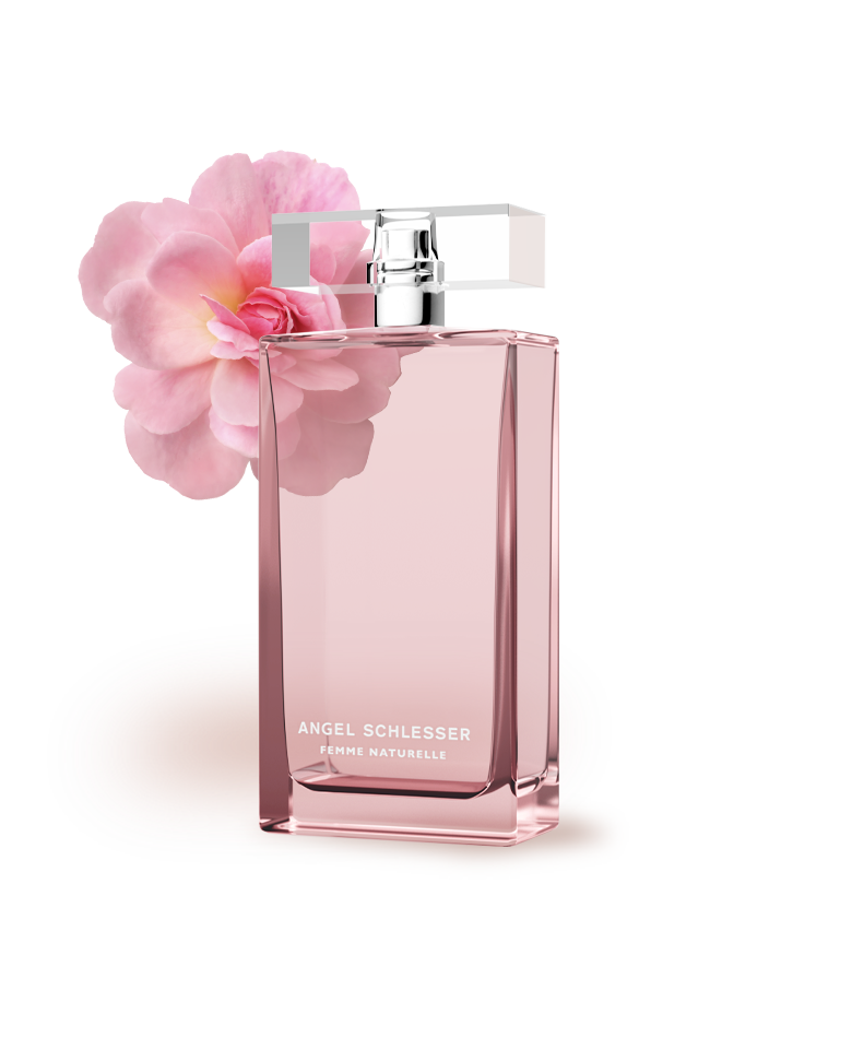 boccetta rosa Femme Naturelle Rose con fiore